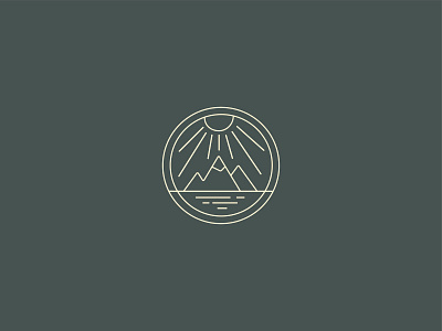 Wrecken Brecken Badge design illustration mountains