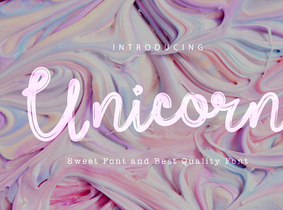Unicorn brush font calligraphy font sweet font unicorn font