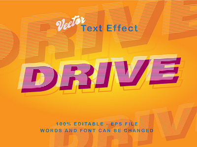 drive - editable text effect