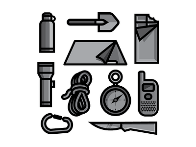 Camping icons