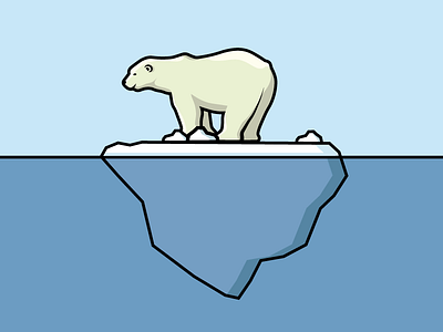 polar bear on iceberg cartoon clipart