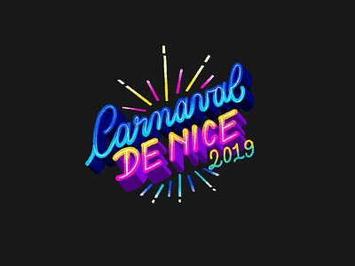 Carnaval de Nice 2019 2019 carnaval carnival handwrite nice procreate typogaphy