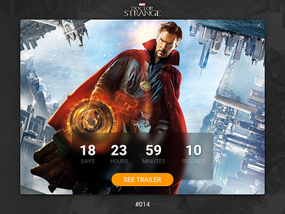 #Daily UI #014 - Countdown Timer 014 cinema countdown countdown timer dailyui doctor strange film marvel premiere timer