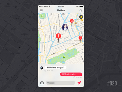 #Daily Ui #020 - Location Tracker 020 dailyui location location tracker map tracker