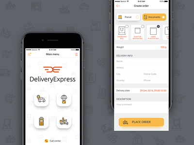 App Delivery of goods delivery express express delivery goods ios iphone sketch