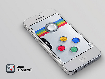 Four button uKontrøller android app color colour controller design illustrator iphone mockup nes photoshop psd snes ukontroll ukontrøll