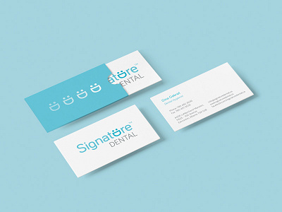 Signature Dental business cards branding business cards logotype