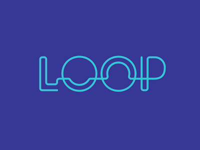 Loop Logo branding identity logo plastic recycle typography wordmark