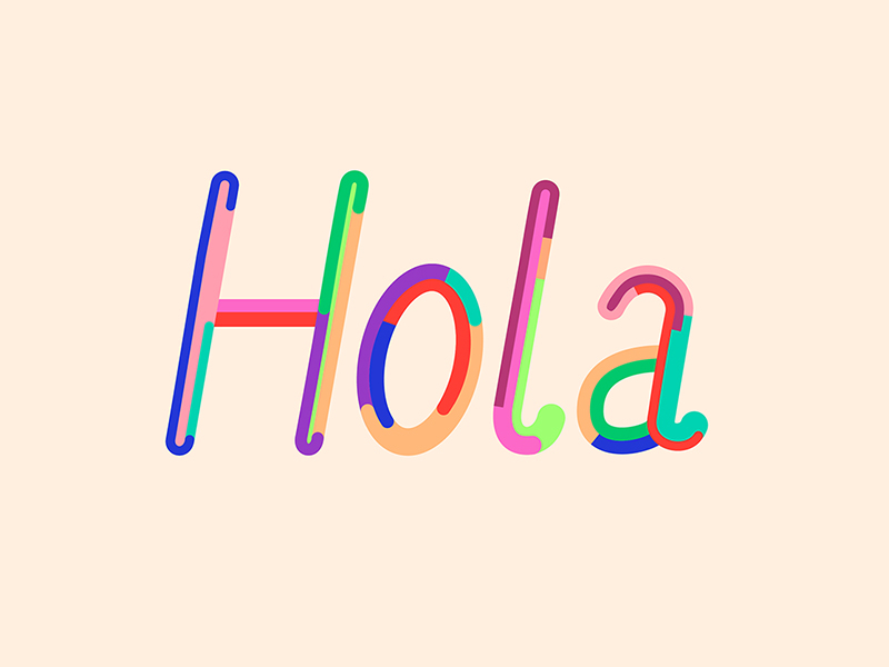 Hola - Custom type by Andrea Van Der Ree on Dribbble