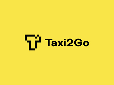 Taxi2Go app application black brand brand design car delivery driver logo logotipo logotype package platform request shipping startup taxi taxi driver yellow