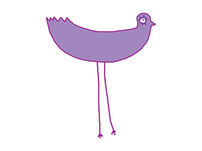 Birds 3 birds illustration purple