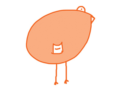 Birds 7 birds illustration orange