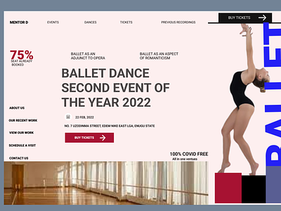 mentor d Ballet web design 3d animation branding graphic design logo motion graphics ui