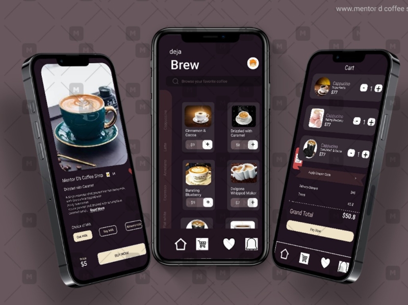 coffee shop mobile app redesign by Chidinma Edeh on Dribbble