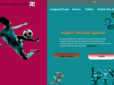 female soccer web design app branding design graphic design illustration logo ux