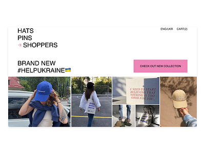 BITCHIN' online shop web-design ui ux web design