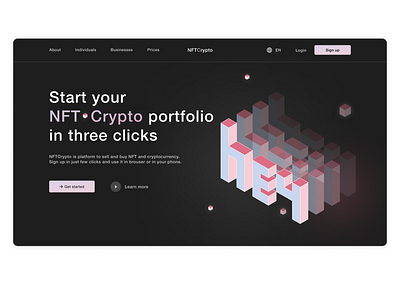 NFT&Crypto exchange landing page