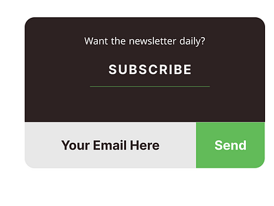 Subscribe letter popup