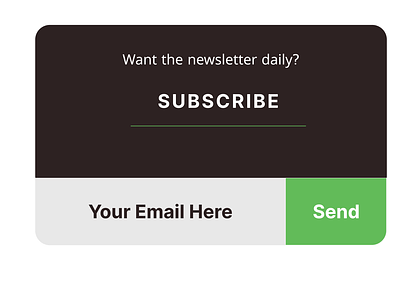 Subscribe letter popup