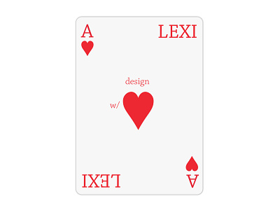 ♥ branding business card cards design heart playing cards