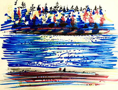 Lake Mary drawing enpleinair illustration markers pleinair primary