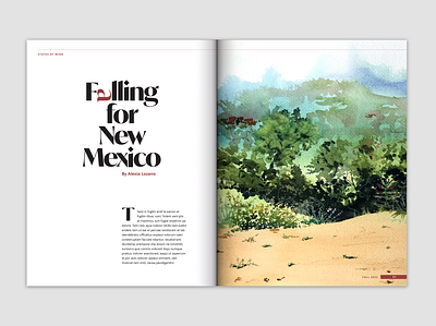 Layout Exploration editorial illustration layout magazine painting watercolor