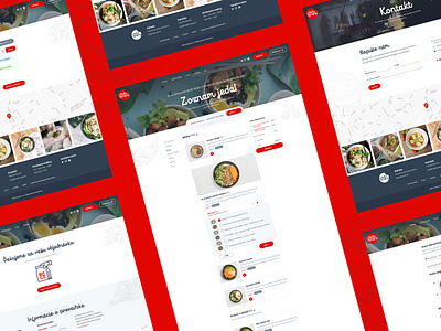 Hello Hungry - restaurant web ordering system design figma food hellohungry ordering red system ui ux web webdesign website