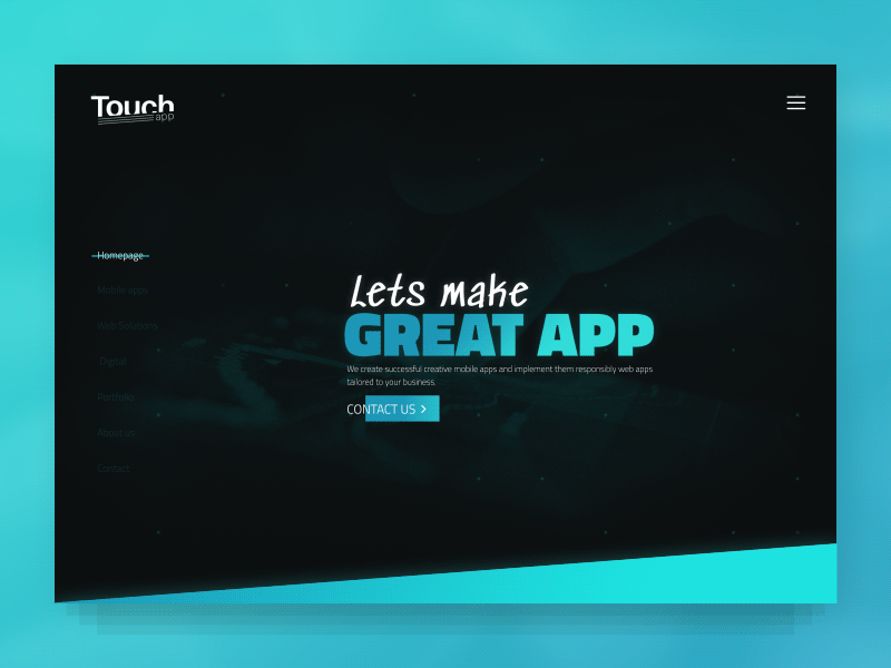Touchapp - Hero concept animation app concept design gif hero interface touch ui ux web webdesign