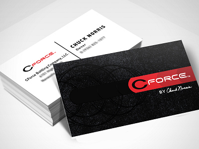 CForce 28pt Silk Laminate Spot UV business card cforce chuck norris design print peppermint silk spot uv