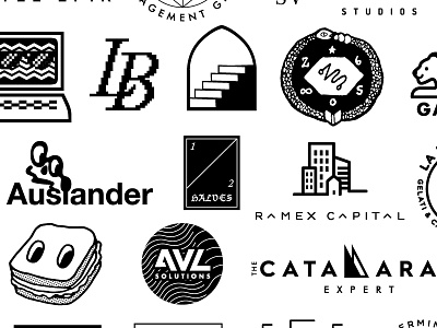 Custom Logos Style Sheet black and white business cool custom fun logos