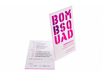 Hot Pink Foil Business Card business card finish foil special