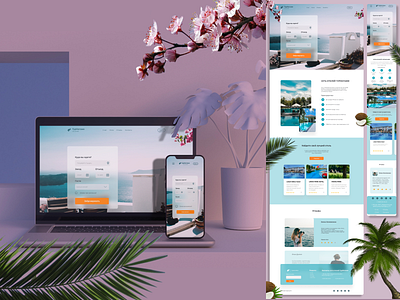 Travel company website and app app branding design figma graphic design photoshop summer travel ui ux