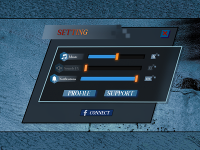 Settings game UI