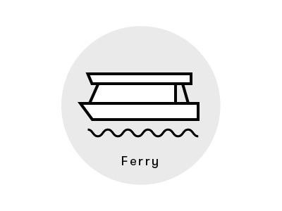 Ferry ferry icon illustration lines