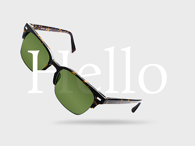 Hello sunglasses typography