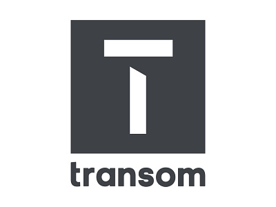Transom Logo branding logo t typography