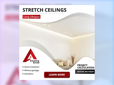 Stretch ceilings ad banner