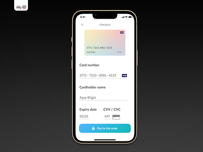 Credit card checkout - DailyUI#002 checkout e commerce ui