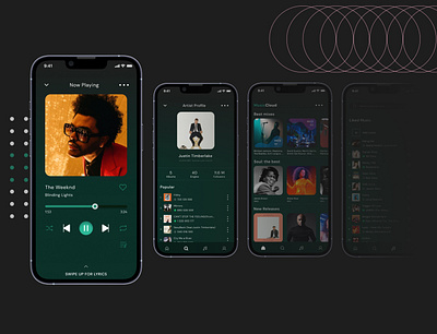 MUSIC PLAYER - MOBILE APP application interface mobile app uxui