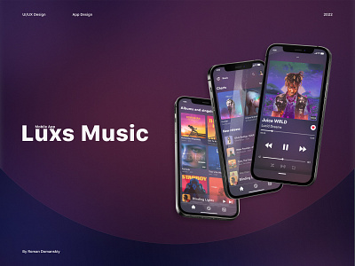 Luxs Music Mobile App after effects figma mobile app music app uiux design