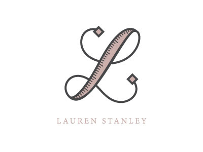 Lauren Stanley Logo branding illustration logo monogram personal logo ruler typography