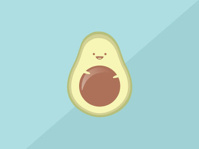 Avocado Smile avocado cartoon digital illustration food illustration