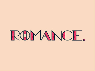 Romance love romance typography valentines day
