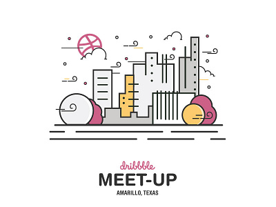 Amarillo Dribbble Meet amarillo amarillo texas city dribbble meet illustration windy