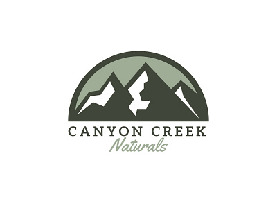 Canyon Creek Naturals Rebrand - Logo Options branding concept logo mountains natural options rebrand