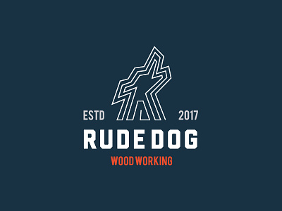 Rudedog Logo Dribbble amarillo carpentry dog dog logo logo rude dog logo wood working