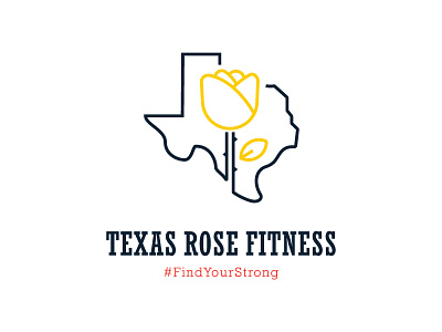 Texas Rose Fitness Logo amarillo branding fitness lake tanglewood logo rose texas