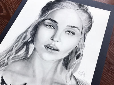 Mother of Dragons - Charcoal Drawing