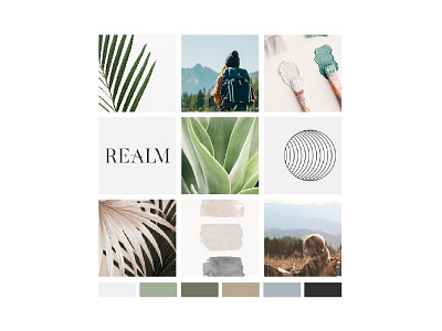 Mood Board Design | Camina adventure brand branding camina color palette inspiration logo mood board