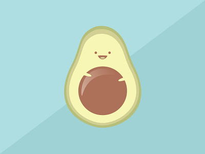 Smiling Fruit Series - Avocado avocado food food icon fruit guacamole smiling avocado smiling fruit